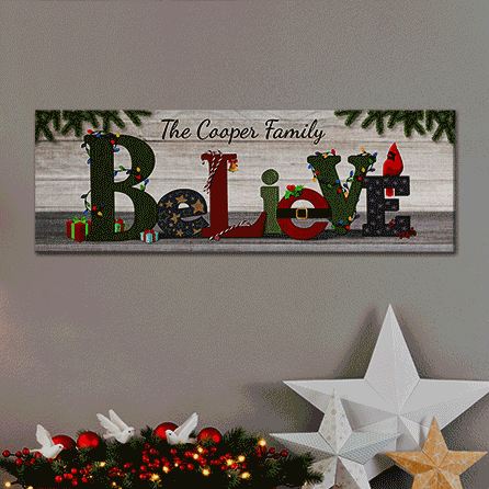 TwinkleBright® LED Believe Canvas