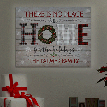 TwinkleBright® LED Home for the Holidays Canvas