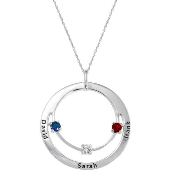mother daughter birthstone necklace