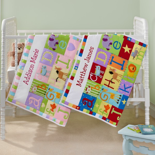 personalized baby alphabet quilt