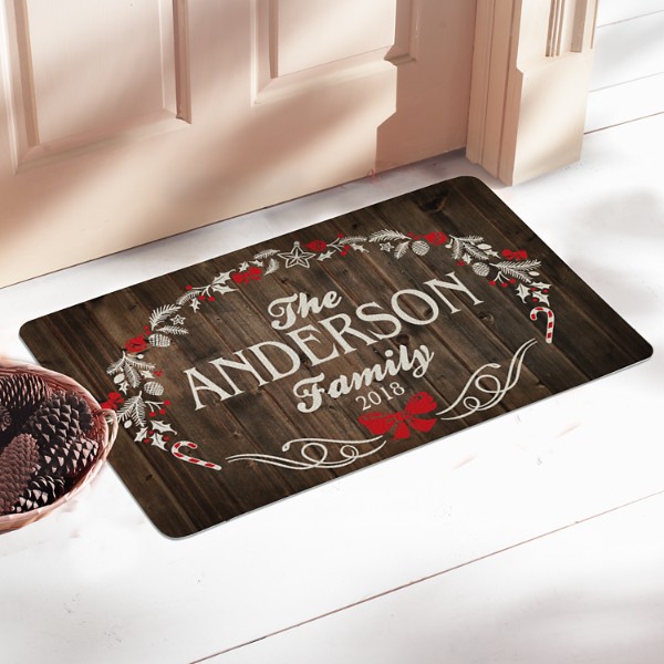 Rustic Christmas Doormat