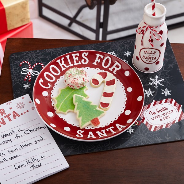 cookies for santa plate