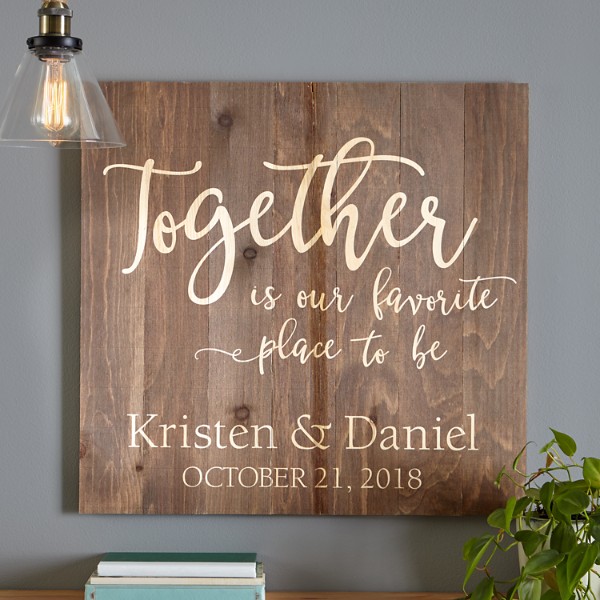 Together Is Our Favorite Place To Be Oversized Wood Pallet Wall Art