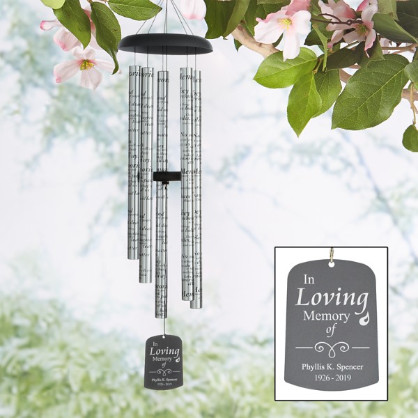 memorial wind chime gift for loss of a mother