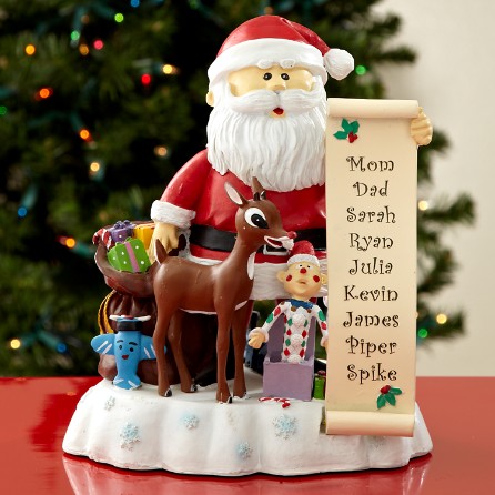 Santa And Rudolph The Red Nosed Reindeer Figurine