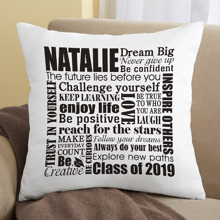 Dream Big Graduation Pillow