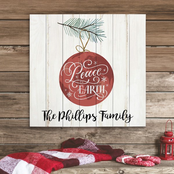 Peace On Earth Oversized Wood Pallet Wall Art