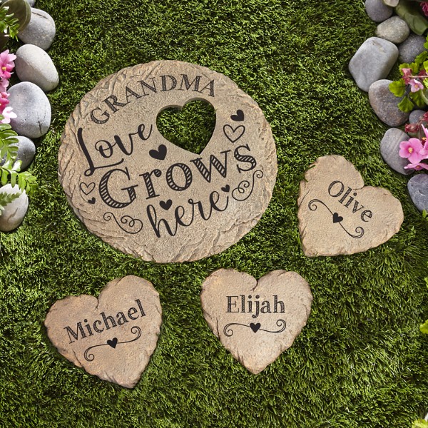 Love Grows Here Garden Stone