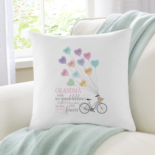 Heart Balloon Throw Pillow
