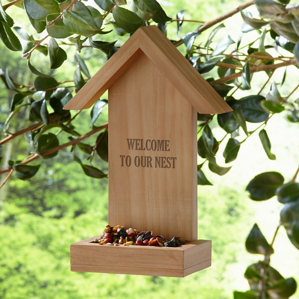 Personalized Wooden Bird Feeder