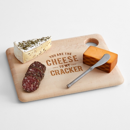 Personalized Cheese Quotes Serving Board Set