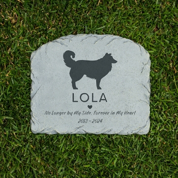 Pet Silhouette Sympathy Personalized Garden Stone