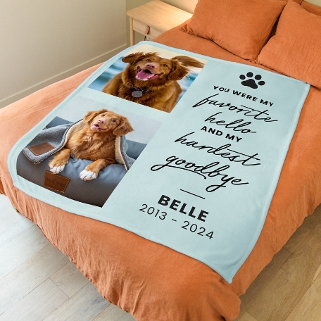 Hardest Goodbye Photo Personalized Plush Blanket