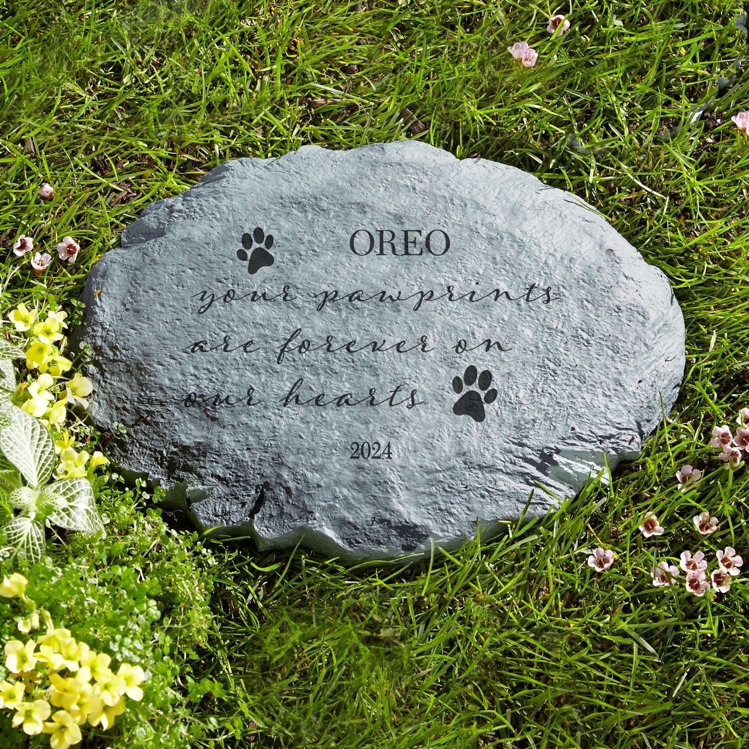 Personalized pet memorial garden stones best sale