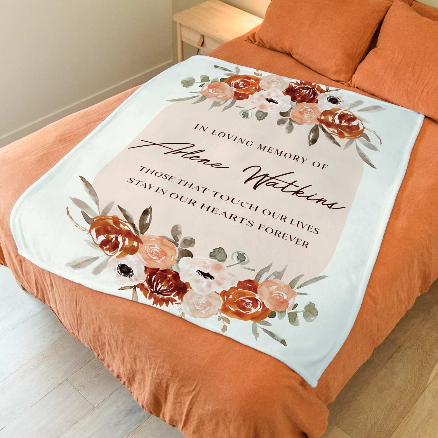 Memorial Blanket - In Loving Memories Custom Photo Blanket Memorial