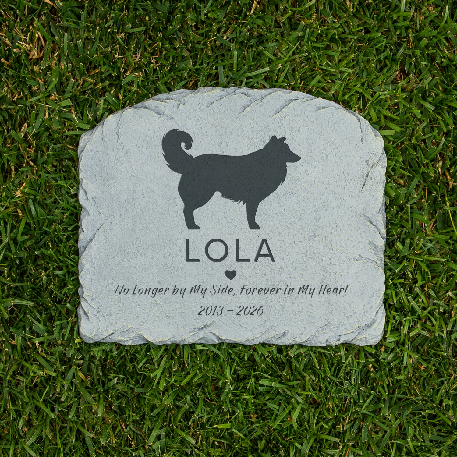 Pet Silhouette Memorial Stone