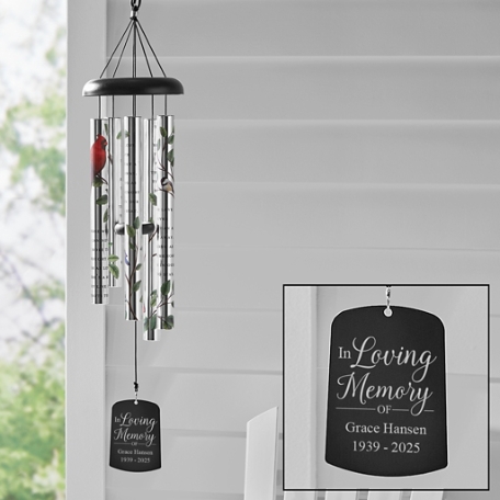 In Hearts to Stay Memorial Personalized Wind Chime