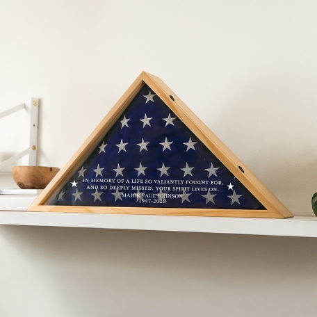 Our Valiant Hero Memorial Flag Display Case