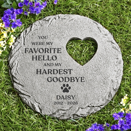 Hardest Goodbye Personalized Garden Stone