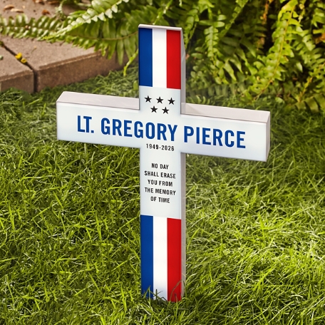 Forever a Hero Solar LED Cross