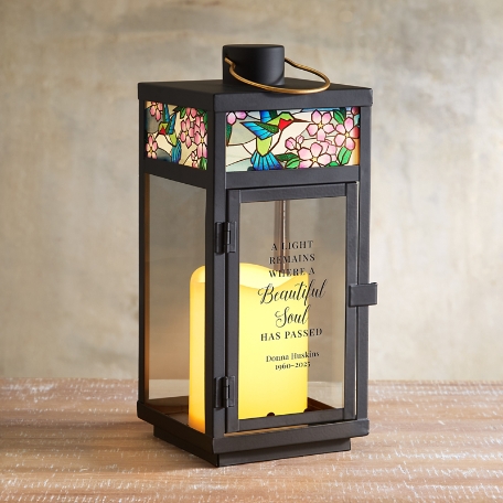Soar High Stained Glass Memorial Lantern