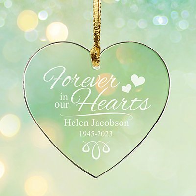 Forever Loved Memorial Personalized Ornament