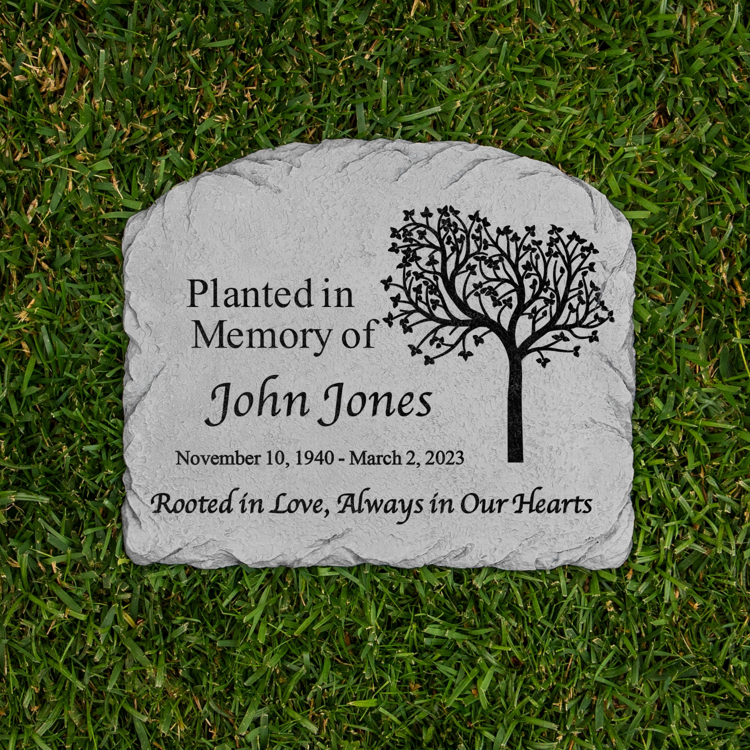 Planted in Love Memorial Garden Stone