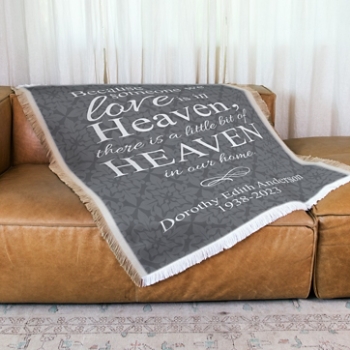 Heavenly Home Memorial Personalized Blanket