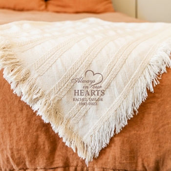 Heartfelt Sympathy Personalized Throw Blanket