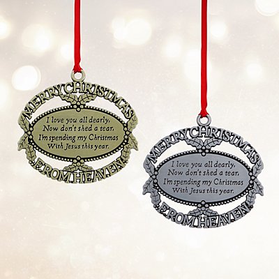 Heavenly Christmas Memorial Personalized Ornament 