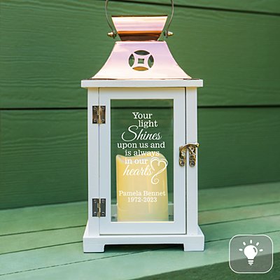 Shine Bright Memorial LED Personalized Lantern