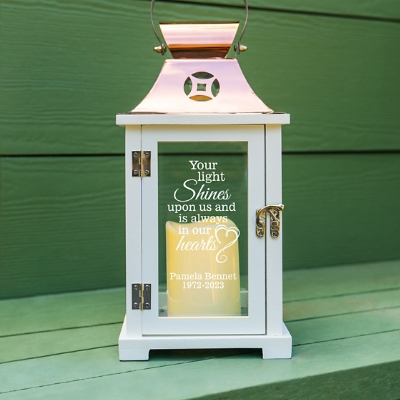 Shine Bright Memorial LED Personalized Lantern