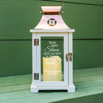 Shine Bright Memorial LED Personalized Lantern