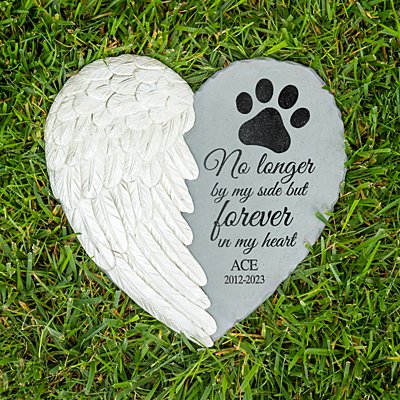 Angel Paws Pet Memorial Personalized Garden Stone