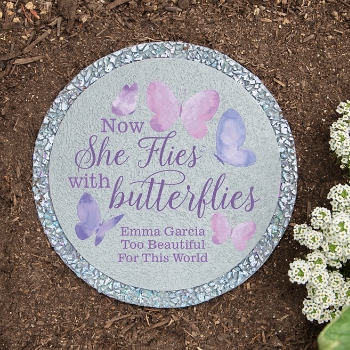 Butterfly Wings Memorial Personalized Garden Stone