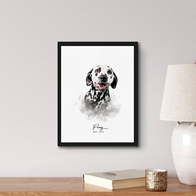 Painterly Pet Memorial Personalized Portrait