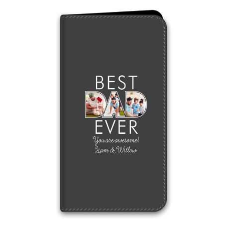 Best Dad Ever Photo iPhone 12 Mini Folio Case - Gray