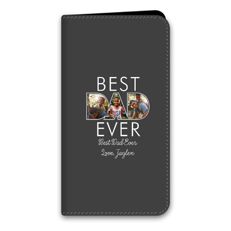 Best Dad Ever Photo iPhone 13 Mini Folio Case - Gray