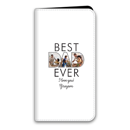 Best Dad Ever Photo iPhone 13 Folio Case - White