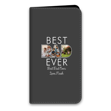 Best Dad Ever Photo iPhone 13 Folio Case - Gray