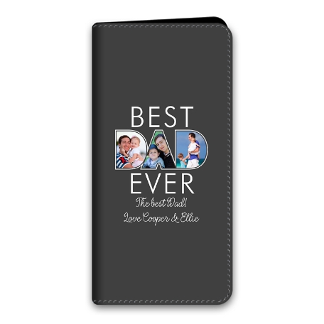 Best Dad Ever Photo Samsung Galaxy S20+ 5G Folio Case - Gray