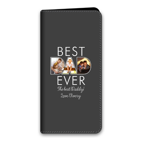 Best Dad Ever Photo Samsung Galaxy S21+ 5G Folio Case - Gray