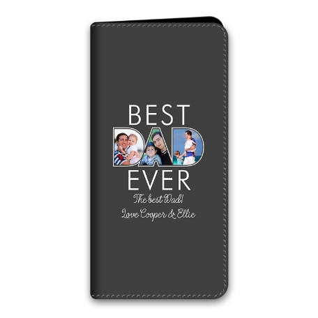Best Dad Ever Photo Samsung Galaxy S21 Ultra 5G Folio Case - Gray