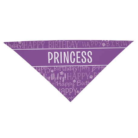 Happy Birthday Bandana - 22x22 - Purple
