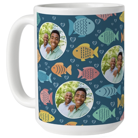 Hugs & Fishes Photo Mug - 15oz