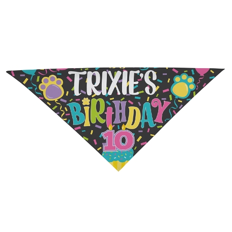 Look Who's Birthday Pet Bandana - 22x22 - Pastel