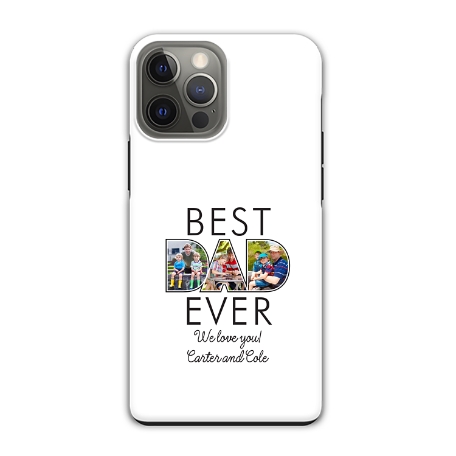 Best Dad Ever Photo Phone Case iPhone 12 Pro Max Case - White