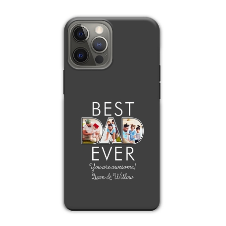 Best Dad Ever Photo Phone Case iPhone 12 Pro Max Case - Gray
