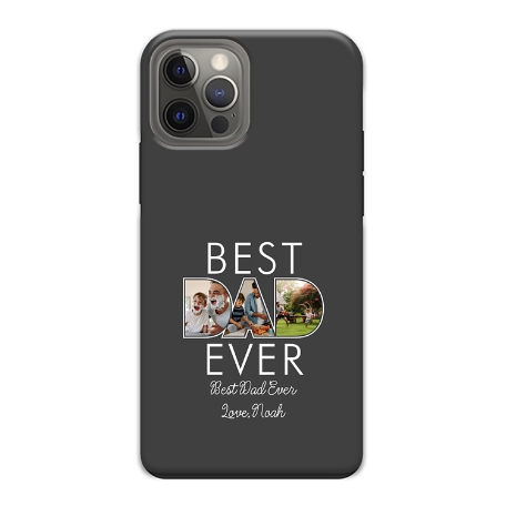 Best Dad Ever Photo iPhone 12 Pro Phone Case - Gray