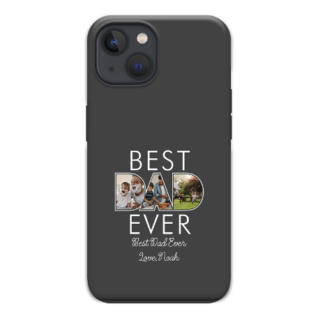 Best Dad Ever Photo iPhone 13 Phone Mini - Gray